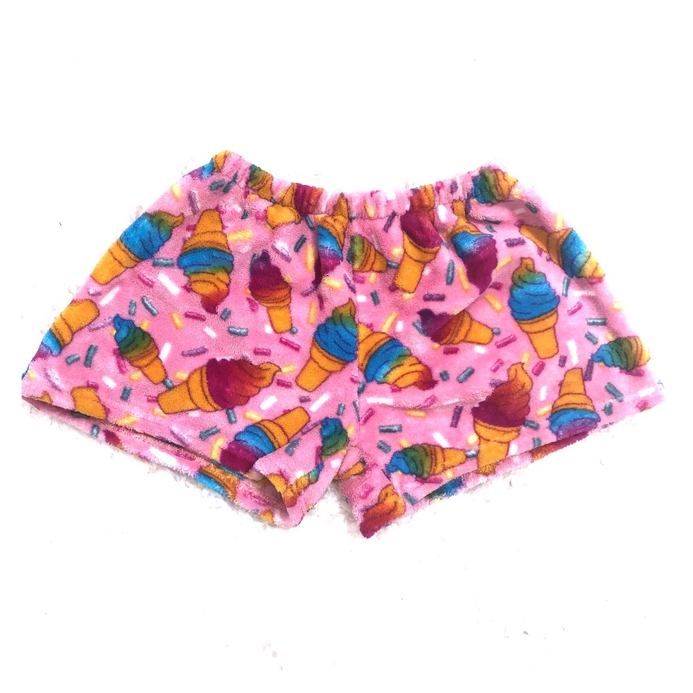 CUTE FUZZIES BY CONFETTI PINK ICE CREAM PJ SHORTS